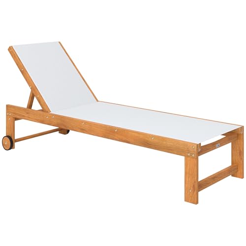 Tumbonas de Madera Jardin Exterior Marca Outsunny