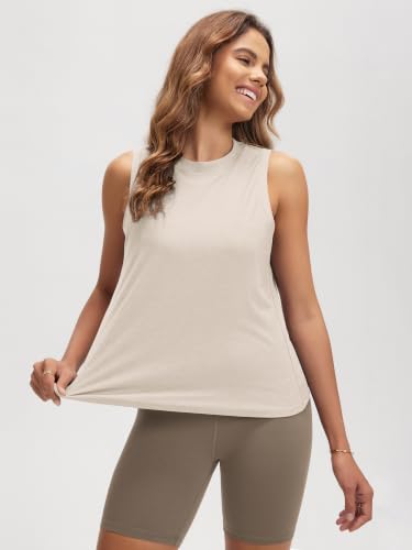 Image of ODODOS Women's Performance Tank Ultra Soft odSTRATUM Tech Sleeveless Tee Shirts High Crew Neck Pullover Top