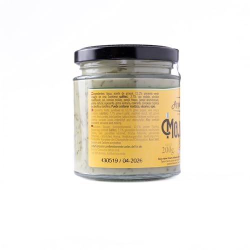 Argodey Fortaleza Mojo Verde Suave 200g - Authentische Kanarische Sauce, Perfekt und Vielseitig zum Streichen auf Brot, Toast, Arepas, Kartoffeln. Ohne Konservierungsstoffe und künstliche Zusätze.