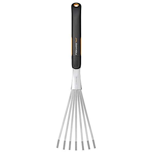 Fiskars 315520-1001 Xact Hand Garden Rake, Black/Slivler #TOP1