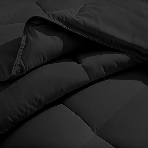 Image of TwinXL.com Black Twin Extra Long Down Alternative Comforter Set by Ivy Union