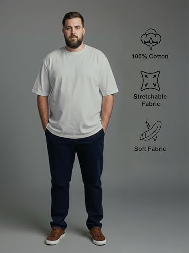 Image of XENOVAURBAN Mens Plus Size Cotton T-Shirt Combo | Combo Pack of 2 Unisex Fit Plus Size Printed Tshirts