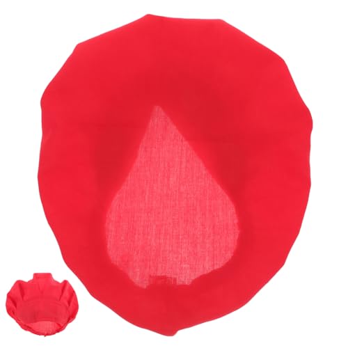 GALPADA Unisex Chef Hat Cotton Chef Work Hat for Kitchen Catering Breathable Lightweight for Men Women for Restaurants Sushi Shops Catering Services Red