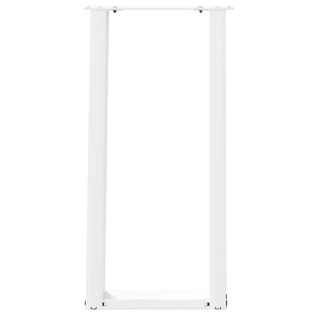 vidaXL Patas para Consola en Forma de U (2 Unidades), Color Blanco, 28 x (72-73) cm, Acero