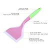 Silicone Spatula for NonStick Cookware | Heat Tolerant 230°C for Tamagoyaki/Pizza/Steak | Secure Grip Handle & Simple Maintenance | Hanging Hole for Storage (Pink + green handle) #3