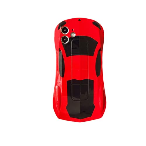 Sepvaptfx Case for iPhone 12 for Teen Boys Girls, 3D Race Sport Car Design iPhone12 Phone Cover Kids, Cute Cool Sturdy Soft iPhone 12 Cover (Red Car)
