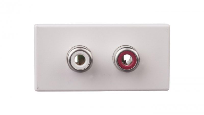 Prise RCA femelle plaque K45 pour liaison audio stéréo de salle de réunion