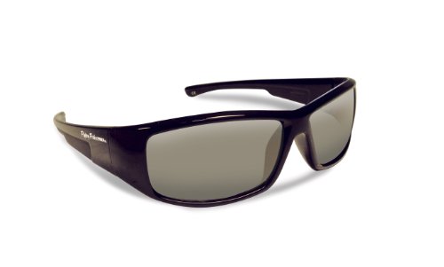 Flying Fisherman 7890BS Gaffer Jr Angler Polarized Sunglasses, Black Frames, Smoke Lens