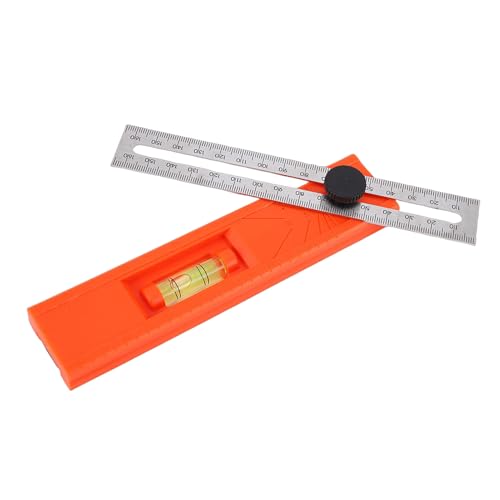 Regla de ángulos ajustable plegable con nivel de burbuja miniatura 2