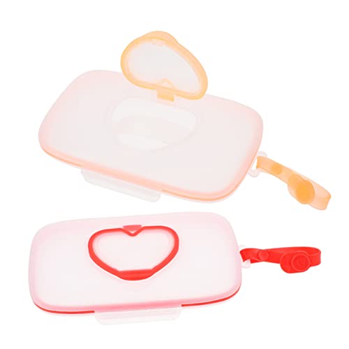 KONTONTY 2 pezzi Salviette Umidificate per Dispenser Portatile con Apertura e Copertura Protettiva Resistente Uso per Passeggiate
