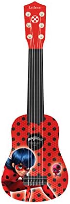 Lexibook Peppa Pig Georges My First Guitare, 6 Nylon Strings, 53 cm, Guide Included, Blue/Yellow, K200PP, 21-Inch