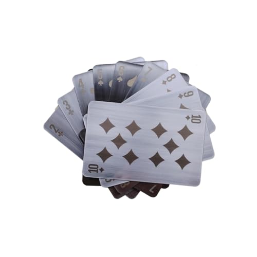 54 cartas de póker metálicas de acero inoxidable 304 miniatura 2