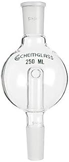 Chemglass CG-1320-102 Series CG-1320 Rotary Evaporator Bump Trap, 100 mL Capacity, 29/42 Top Outer, 29/42 Lower Inner