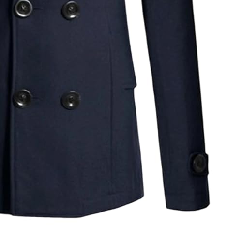 Abrigo térmico para hombre con solapa y bolsillos múltiples 7