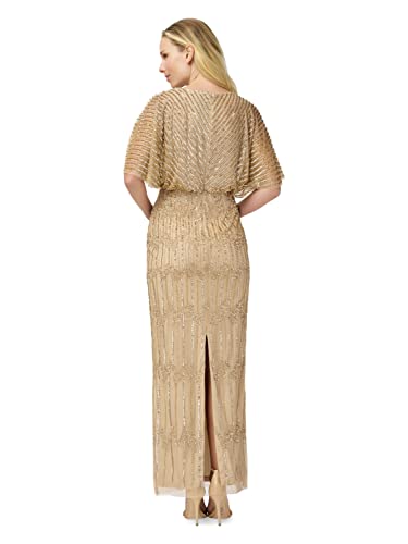 Adrianna Papell Women's Beaded Surplice Gown2