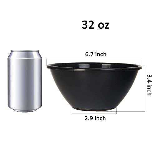 Youngever 32 Ounce Plastic Bowls, Large Cereal Bowls, Large Soup Bowls, Set Of 9 (9 Urban Colors) #TOP2