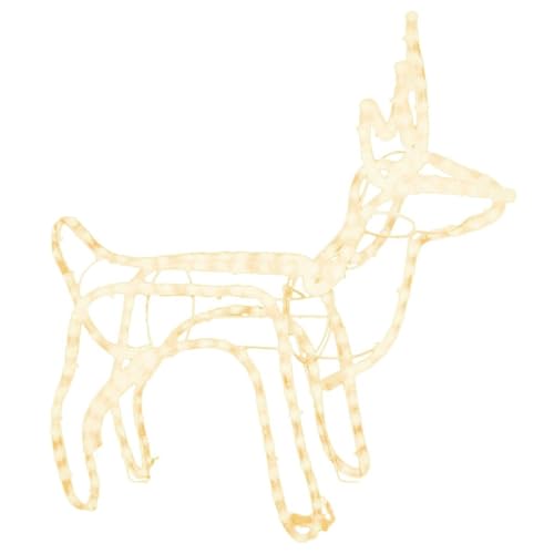 vidaXL Weihnachtsbeleuchtung Rentier Warmweiß Beleuchtet...