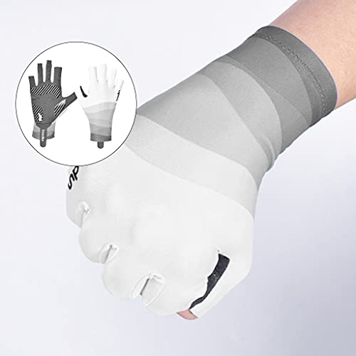 Almencla Luvas de ciclismo de meio dedo antiderrapante à prova de choque caça fitness escalada respi