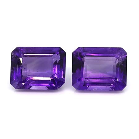 1Pair Natural Amethyst Squire Cut Gemstone Lab Certified Loose Gemstone For Man Or Women Fashion Jewlery Gemstone (Stone Size 5 * 7Mm)-B0C2VR4GM1