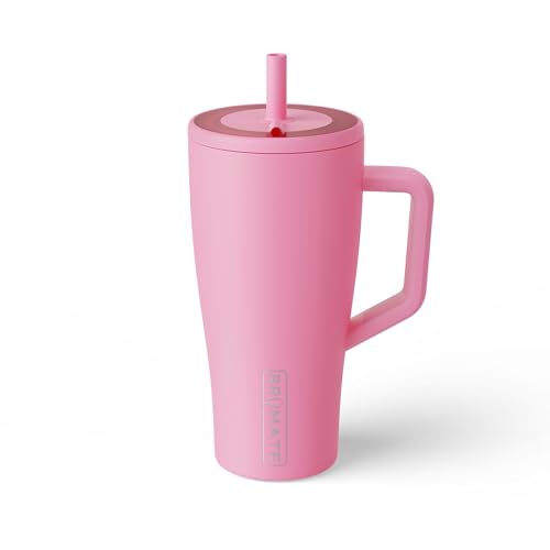 Image of BruMate Era 30 oz Tumbler with Handle & Straw | 100% Leakproof Insulated Water Bottle Tumbler with Lid & Flexible SoftSip Straw | Made of Stainless Steel | Cup Holder Friendly | 30oz (Primrose)