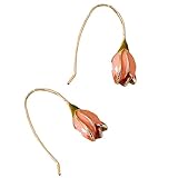 Healeved Pendientes Largos Dorados para Mujeres Ligeros y Fáciles de Poner de Aleación Diseño de Flores en Uso Diario y Ocasiones Obsequios
