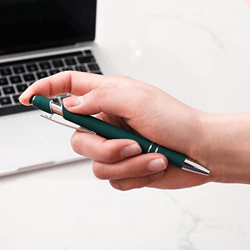 Oddmoal Ballpoint Pen With Stylus Tip, Soft Touch Click Metal Pen, 1.0Mm Medium Point, Black Ink, 18 Count(6 Colors) #TOP4