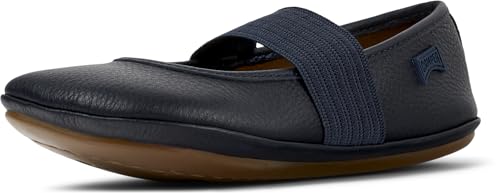 Camper Kids Girl's Right Ballet Flat, Navy, 26 Standard US Width EU Little Kid (9.5 US)
