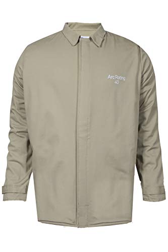 Free Shipping 🛒 NATIONAL SAFETY APPAREL - C07HKHKECLG32 National Safety Apparel ArcGuard Economy Arc Flash Short Coat, Khaki, Large