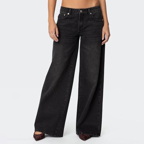 Women's Wide Leg Boyfriend Jeans -Low Rise Baggy Jeans Y2k - Casual Straight Leg Trendy Loose Denim Pants2