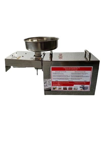Image of 400W Oil Expeller Machine for Home Use | Cold Press Oil Maker for Groundnut, Coconut, Mustard & Sesame Seeds | Compact Domestic Oil Extraction Machine