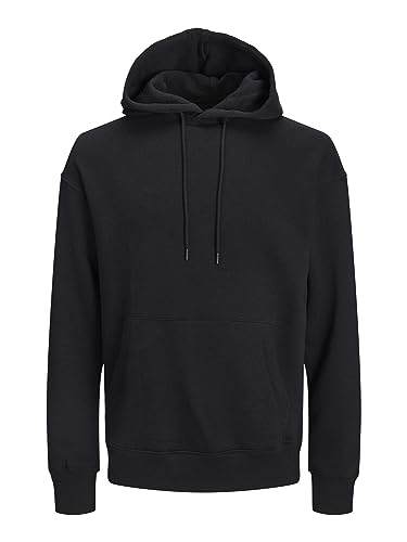 JACK & JONES Herren Jjestar Basic Sweat Hood Kapuzenpullover, Schwarz, M EU