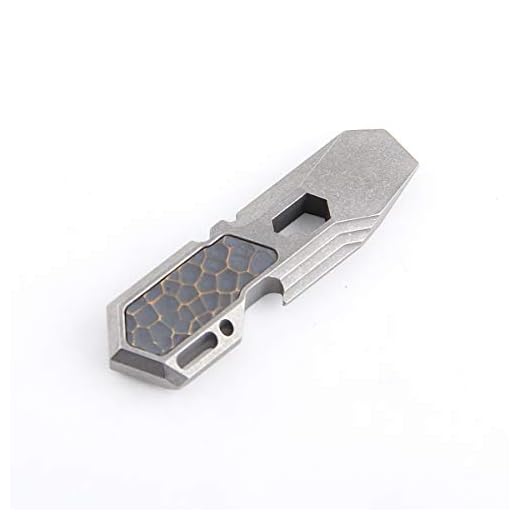 Titanium Pry Bar EDC Multi Tool with Bottle Opener Screwdriver Function Keychain Tools Outdoor Gear