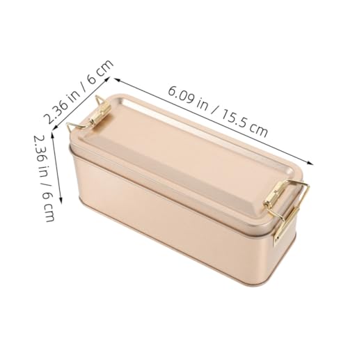 Lata de galletas de hojalata rectangular para almacenamiento de repostería 6