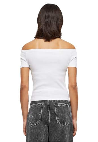 Urban Classics Camiseta de Mujer orgánica con Hombros Descubiertos, Blanco, XXL