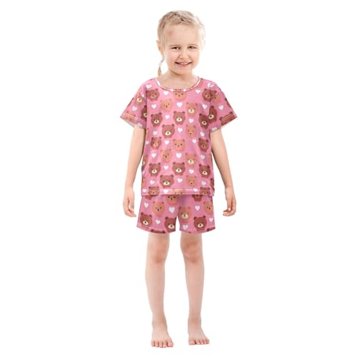 Bear Animal Cute Pajama Set Pajamas Sleepwear Nightwear Loungewear Clothes Set B0402745