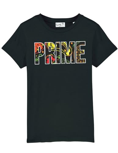 Snapit Funny Printed Prime Drink Hydration Flavour Logan Paul KSI Kids and Adults T-Shirts Black
