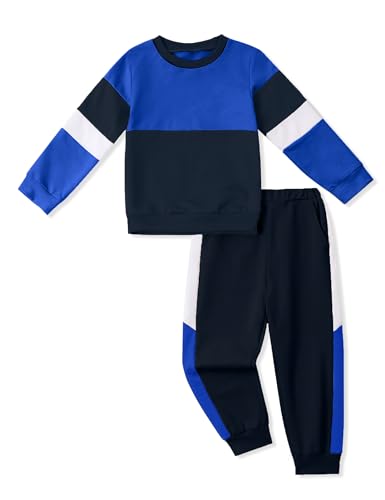 Image of Toddler Boy Clothes Long Sleeve Hoodie Sweatsuits Tops and Pants 2Pcs Boys Fall Winter Outfits Set