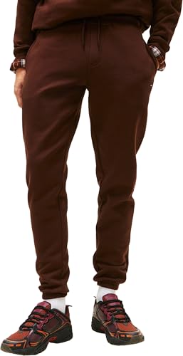 Image of Tommy Jeans Men's TJM Slim S Flag Sweatpant EXT DM0DM20473, Brown, XS