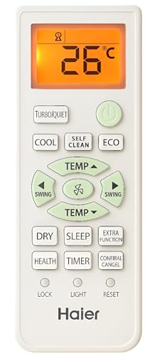 Image of K2 Remotes Compatible for Haier Twin /Dual Inverter Split AC Controller - 1.5 Ton AC | LCD Display with Backlight | Replacement Remote | 5 Year Warranty | Exact Match Required