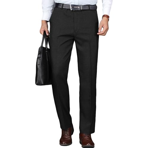 Men's Business Stylish Dress Pants Summer Lightweight Solid Color Suit Pants Relaxed Comfortable Work Pants​4