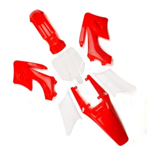 Aileron latérale carénage moto dirt bike rouge kit plastique complet Orion 110cc à 200cc