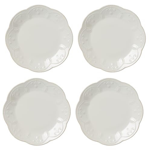 Image of Lenox 890951 French Perle 12-Piece Plate & Bowl Dinnerware Set White