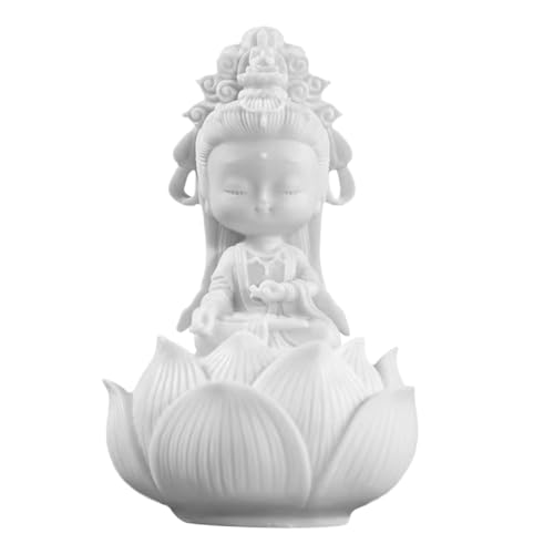 GAROZATION 1ensemble Figurine Bouddha Résine Petite Sculptée Décorative pour Maison et Jardin Statue de Bouddha Chinoise Compacte pour Bureau et Entrée...
