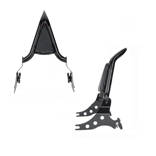 Dossier passager moto amovible en acier noir avec coussin ergonomique Softail