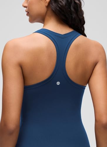Image of CRZ YOGA Butterluxe Racerback Tank Waist Length | Yoga, Extremely Soft, Tight Fit, Scoop Neck, Sleeveless Tops for Women