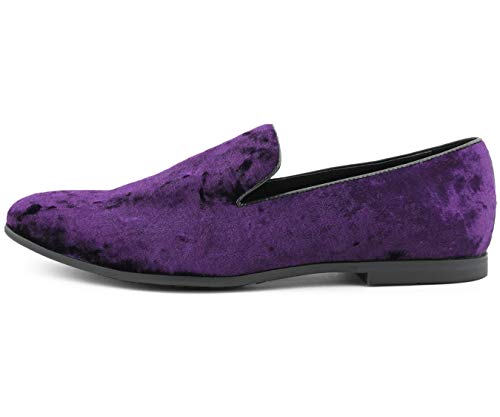 Amali Hauser2 - Men's Slippers - Mens Loafers - Designer Shoes for Men - Crushed Velvet, Luxurious, Mens Casual Shoes - Mens Slip On Shoes- Tuxedo Shoes2