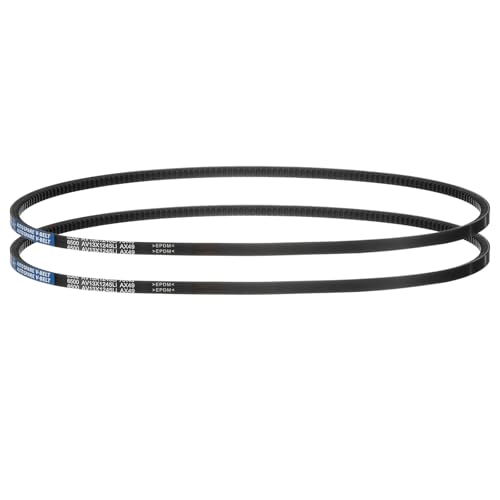 Image of AX49 Belt, Raw Edge Cogged Industrial Rubber EPDM V-Belt, Pack of 2 | 1 /2 inch(13mm) Width x 49 inch(1245mm) Inside Circumference x 5 /16 inch(8mm) Height