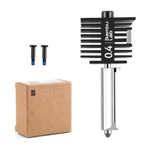 Bamboo Lab Original A1 Series Hardened Steel Assembly Hotend Kit with 0.4mm Nozzle, All Metal Extruder Heating Block Rep