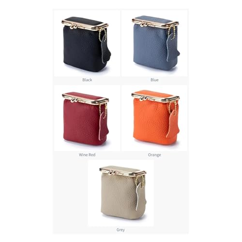 Bolso con lápiz labial y tarjetero compacto de piel para evitar pérdidas 5