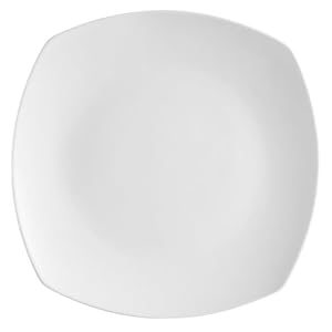 CAC China COP-SQ6 Coupe 6-1/4-Inch Super White Porcelain Square Plate, Box of 36